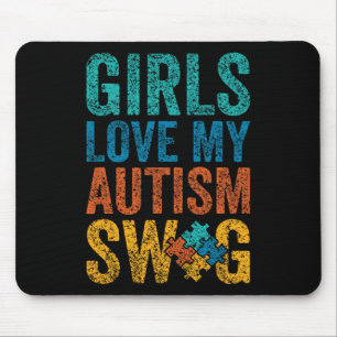 Girls Liebe Mein Autismus WAG Unterstützung Autist Mousepad