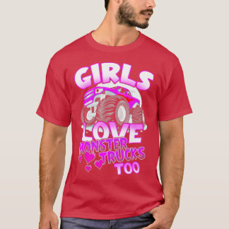 Girls Liebe Monster Trucks zu Niedlich Girls Monst T-Shirt