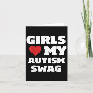 Girls Liebe My Autism Swag Funny Autistic Boy Awar Karte