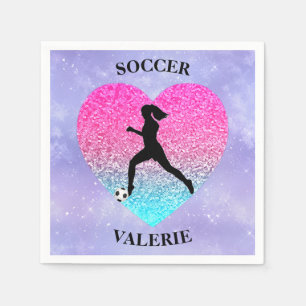 Girls Liebe Soccer Serviette