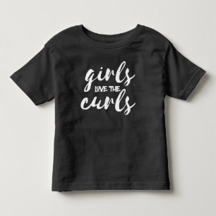 Girls Liebe The Curls Shirt (weiße Schrift)