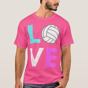 Girls Liebe Volleyball Bester Spaß Geburtstag T-Shirt