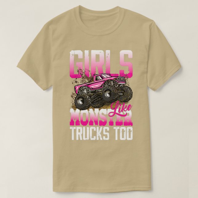 Girls Like Monster Trucks Too for Women 3 T-Shirt (Design vorne)