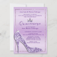 Girl's Lilac Stiletto Quinceañera Geburtstagsparty