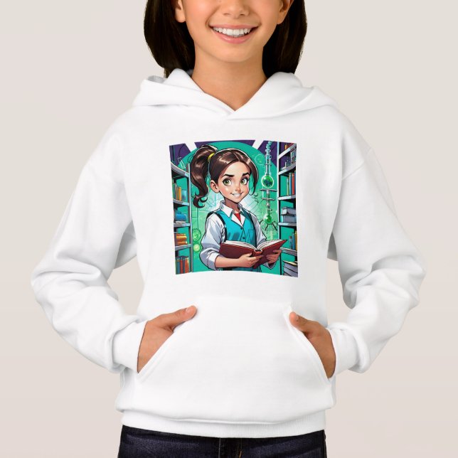 Girls Love Science! Hoodie (Vorderseite)