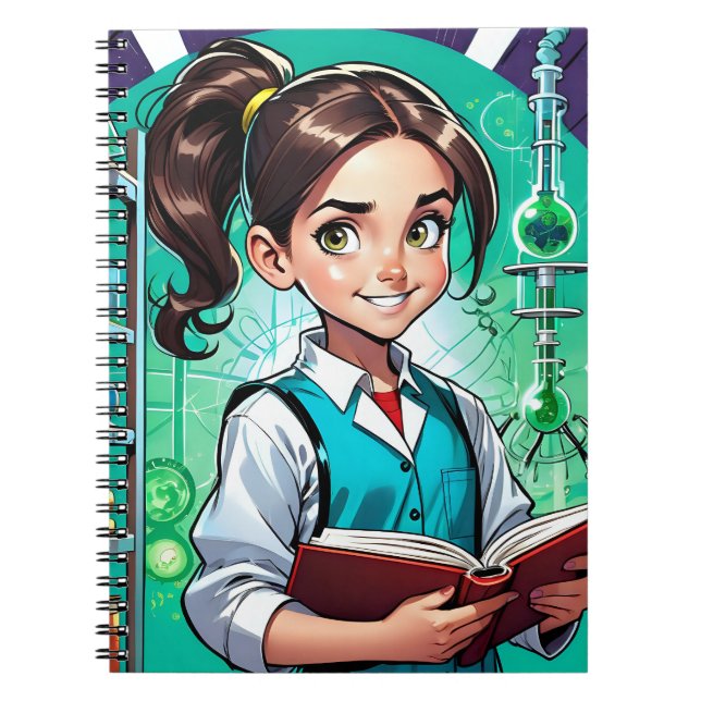 Girls Love Science! Notizblock (Vorderseite)