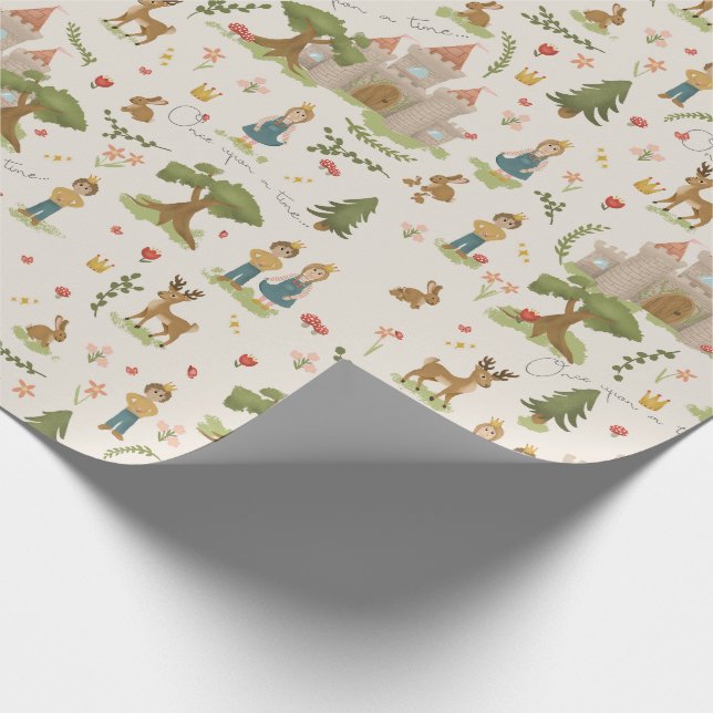 Girls Magic Fairytale Princess Kindergeburtstag Geschenkpapier (Ecke)