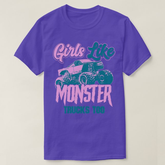 Girls Monster Truck Geschenk Motor Sport Big LKW 2 T-Shirt (Design vorne)