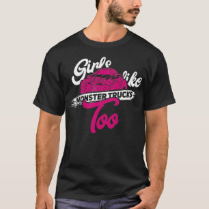 Girls Monster Truck Geschenk Motor Sport Große LKW T-Shirt
