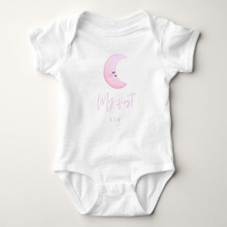 Girl's My First Eid Baby Jersey Bodysuit Baby Strampler