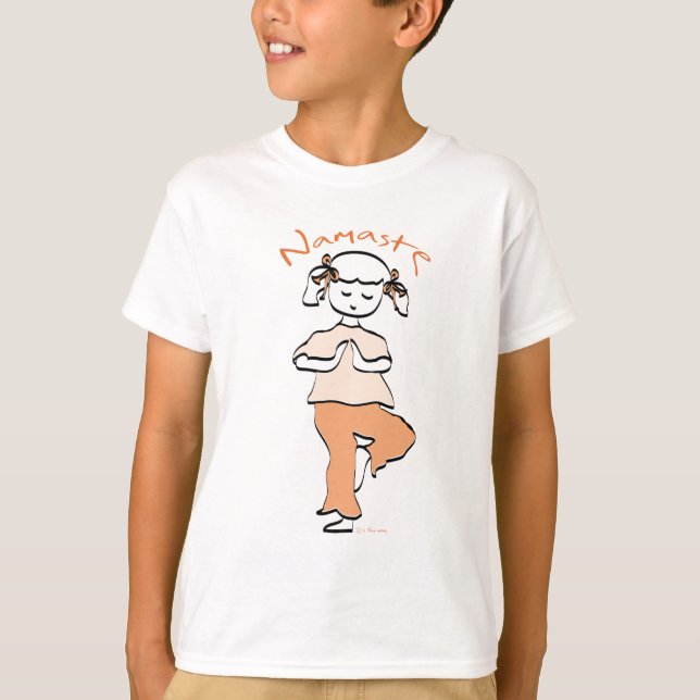 Girls Namaste Yoga Tee Shirt (Vorderseite)