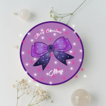Girls Niedlich Bow Frohe Weihnachts-individuelle N