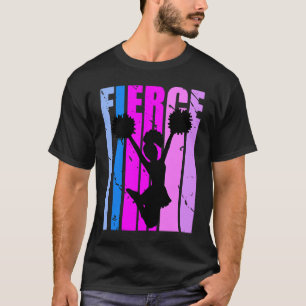 Girls Niedlich Fierce Cheerleading Birthday Colorf T-Shirt