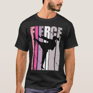 Girls Niedlich Fierce Karate Geburtstag Farblich N T-Shirt