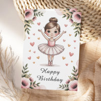 Girls Niedlich Personalisiert Ballerina Geburtstag