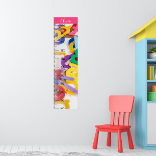 Girls Niedliche Alphabet Wachstumsdiagramme Poster