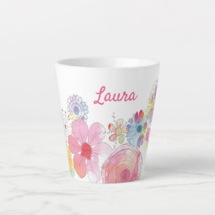 Girls Niedliche Personalisierte Flora Milchtasse