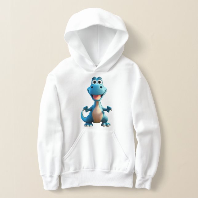 Girl's Niedlicher Dinosaurier Hoodie (Ablage )
