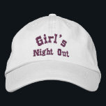 Girl's Night Out Funny Bestickte Kappe<br><div class="desc">Girl's Night Out witzige bestickte Mütze. Klicken Sie auf Anpassen,  um die Farbe,  Größe und den Stil des Schriftartes zu ändern. Wenn Sie Fragen oder Wünsche haben,  kontaktieren Sie mich bitte. Besuchen Sie Smilin 'Eyes Schätze,  um mehr Tier-,  Blume- und Naturfotografie und digitale Kunstkarten und Geschenke zu sehen.</div>