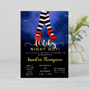 Girls Night Out Halloween Poster - Spooky Hexe Folieneinladung