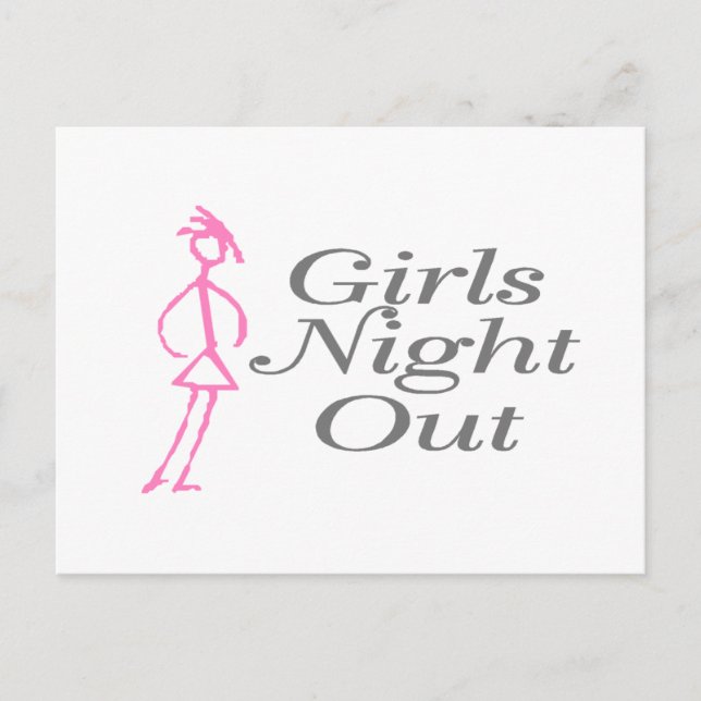 Girls Night Out (Mädchen) Postkarte (Vorderseite)