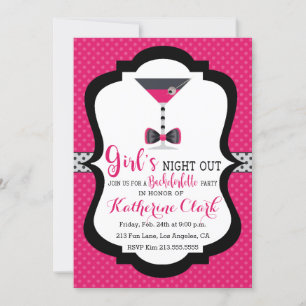 Girls' Night Out Martini Bachelorette Einladung
