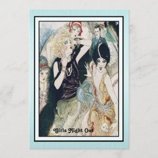 Girls Night Out Mayhem Vintag Art Deco Einladung