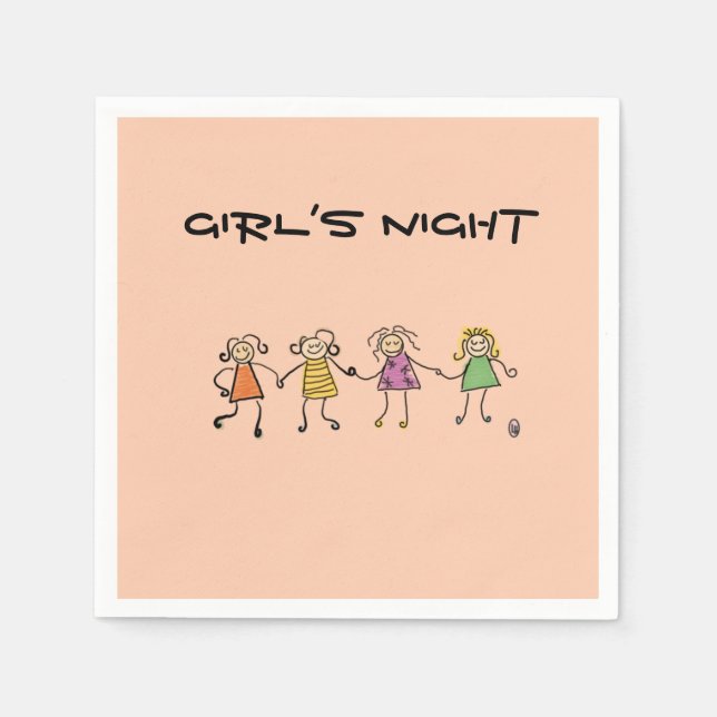 Girls Night Out Paper Napkin Serviette (Vorderseite)