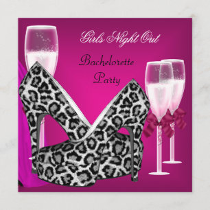 Girls Night Out Pink Shoes Hi Heelses Champagne 3 Einladung