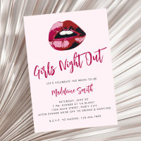 Girls Night Out Rosa Lippen Frische Spaß Bachelore