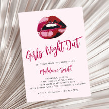 Girls Night Out Rosa Lippen Frische Spaß Bachelore