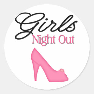 Girls Night Out Runder Aufkleber