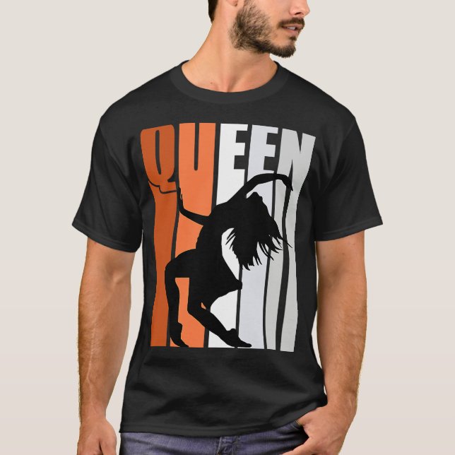 Girls Orange Dance Queen Princess Birthday Determi T-Shirt (Vorderseite)