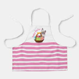 Girls Osterkörbe mit rosa Streifen Schürze