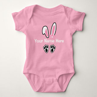 Girls Ostersonnige Ohren Einteilige Bodysuit Rosa Baby Strampler