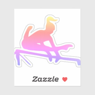 Girls Pastel Gymnastics Uneven Bars Sticker