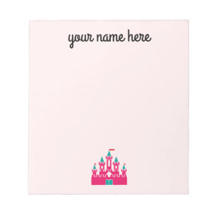 Girls Personalisiert Castle Stationery Notepad Notizblock
