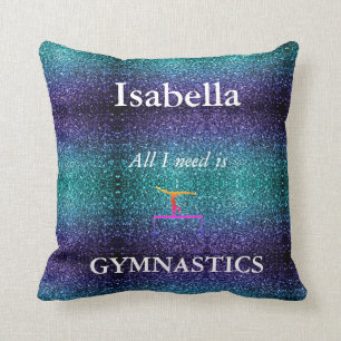 GIRLS PERSONALISIERT GYMNASTICS PILLOW KISSEN