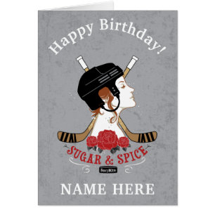 Girls Personalisiert Hockey Geburtstagszucker und