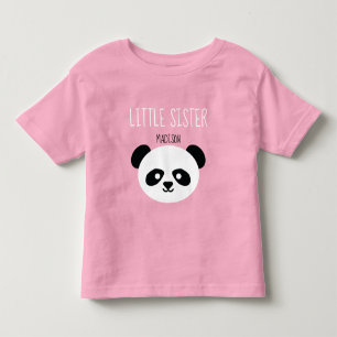 Girls Personalisiert Panda Kawaii Little Sister Kleinkind T-shirt