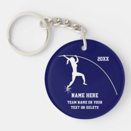 Girls Personalisiert Pole Vault Geschenke, Ihre Fa Schlüsselanhänger