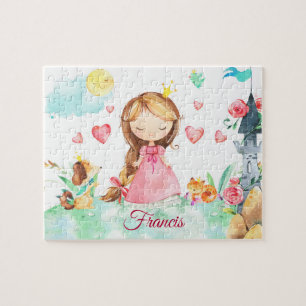 Girls Personalisiert Princess Individuelle Name Puzzle