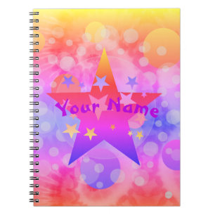 Girls Personalisiertes Psychedelic-Notebook Notizblock