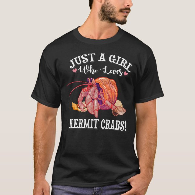 Girls Pet Hermit Crab Lover T-Shirt (Vorderseite)