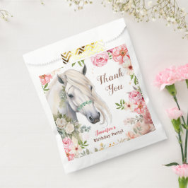 Girls Pferd Geburtstagsparty Pink Floral Geschenktütchen