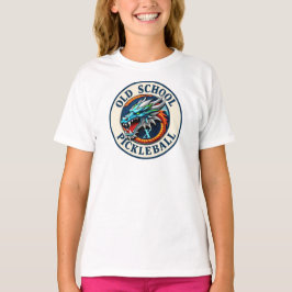 Girls Pickleball Dragon X Team Old School T-Shirt