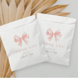 Girls' Pink Bow Feminine Coquette Babydusche Geschenktütchen