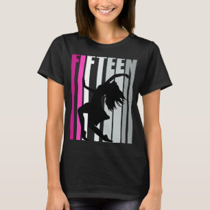 Girls Pink Dance 15. Geburtstag Expressive Tänzeri T-Shirt
