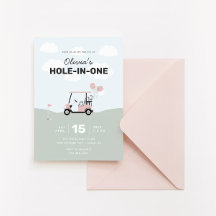 Girls' Pink Hole-in-One Golf 1. Geburtstag