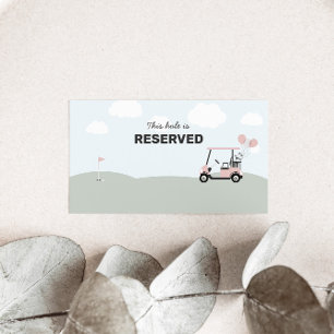 Girls' Pink Hole-in-One Golf 1. Geburtstag Platzkarte